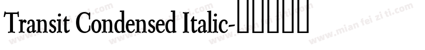 Transit Condensed Italic字体转换